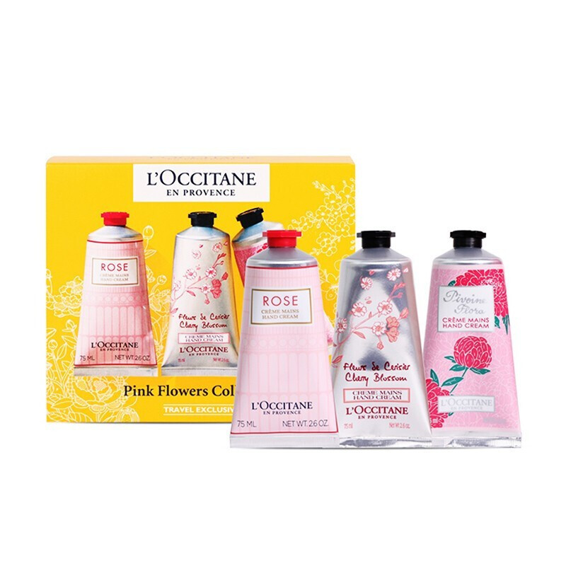 L’OCCITANE欧舒丹护手霜女套盒套装 补水保湿嫩白滋润 男士可用护手霜圣诞春节礼物 3支装 75ml /支