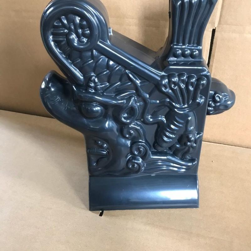 正吻树脂瓦仿古瓦配件正吻兽头装饰配件树脂瓦配件正吻灰色长30高35