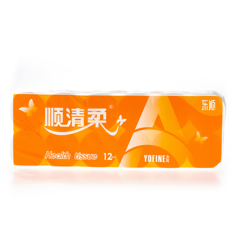 顺清柔12卷卫生卷纸2500g家用卷纸无芯卷纸