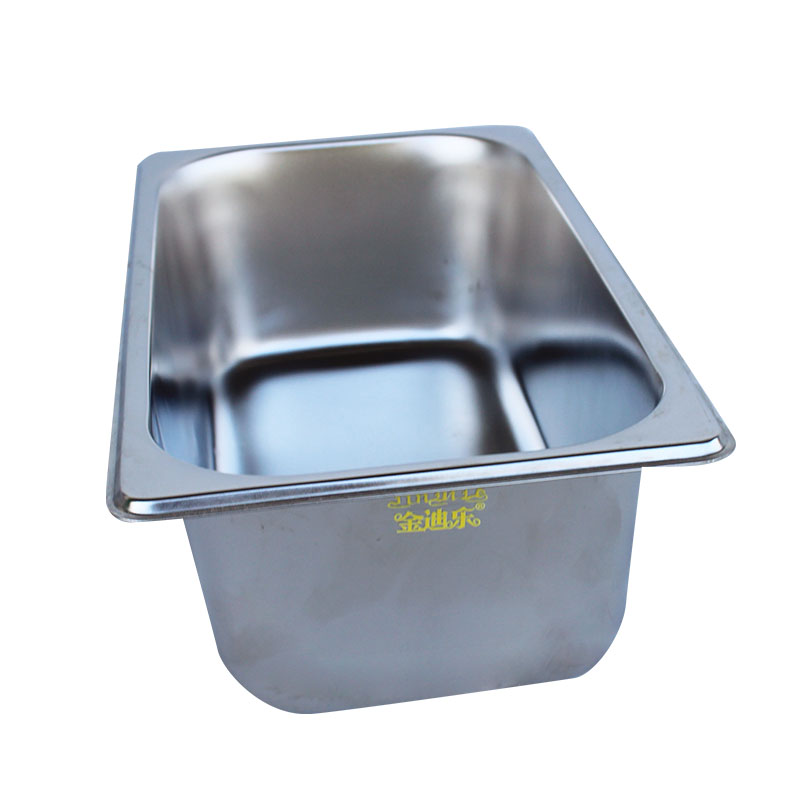 金迪乐不锈钢分餐打菜份数盘 1/3份数盆32.5*17.6cm/个