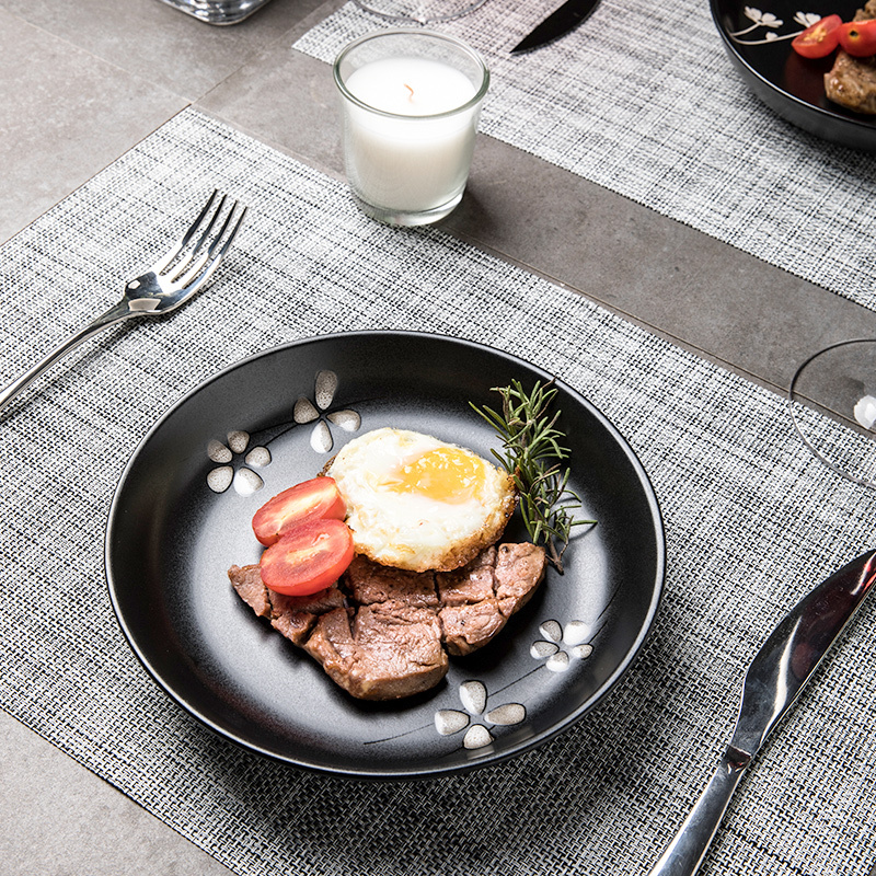 牛排刀叉盘子套装家用欧式西餐餐具组合陶瓷西盘西餐盘