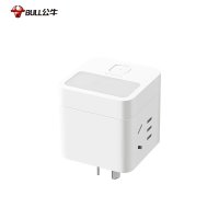 公牛(bull)GNV-UD2102白色无线两插位魔方插座带usb转换器多孔无线插排板多插位多功能插头分插器