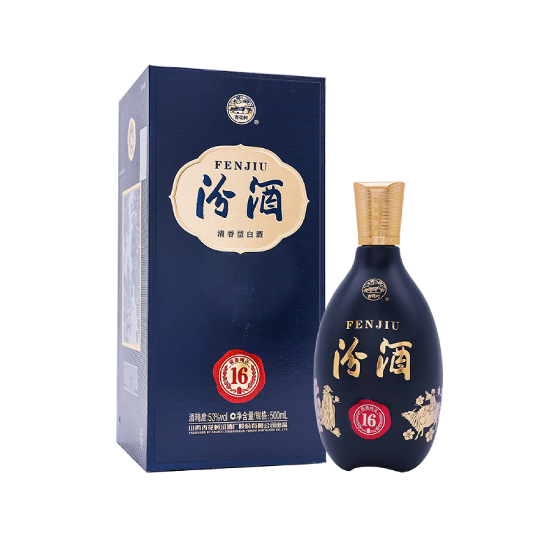 汾酒 匠心16 53度 500ml*6瓶 整箱装 清香型白酒