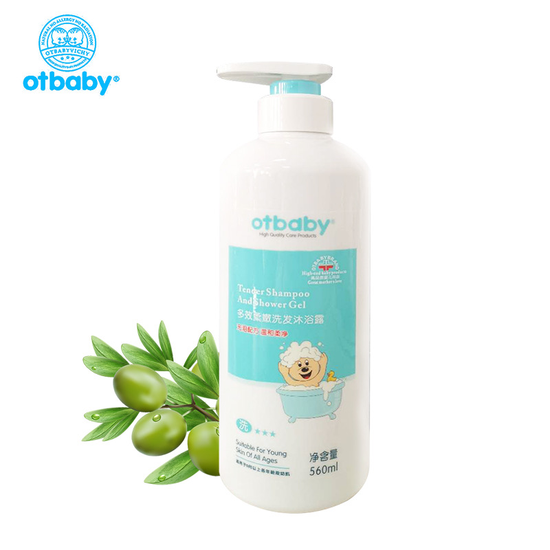 otbaby 多效柔嫩洗发沐浴露 560ml YA21泡沫细腻温和滋养1瓶搞定高清大图
