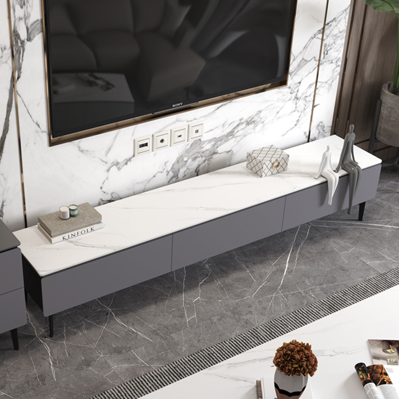 掌上明珠岩板石材台面电视柜轻奢客厅四抽屉茶几电视柜功能柜家具