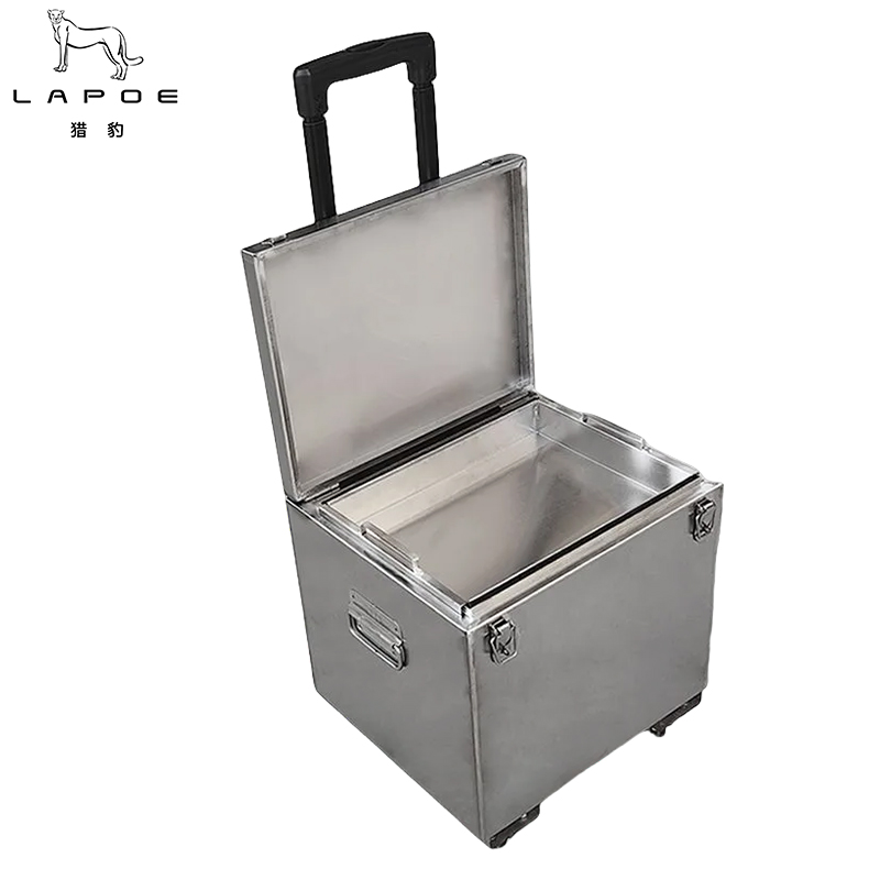 猎豹 不锈钢拉杆工具箱大号双层工具箱60x35x35cm/个高清大图