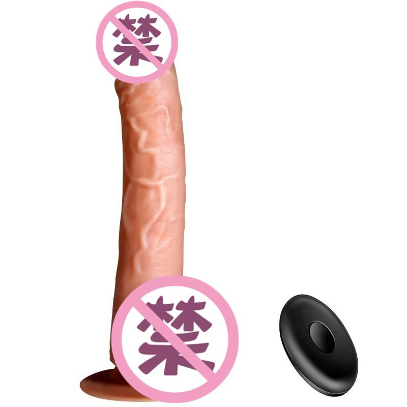 久爱 仿真假阳具 女用自慰器具器具男性智能感应充电加温无线遥控振动伸缩炮机女性震动棒成人情趣性用品 久爱炮皇高清大图