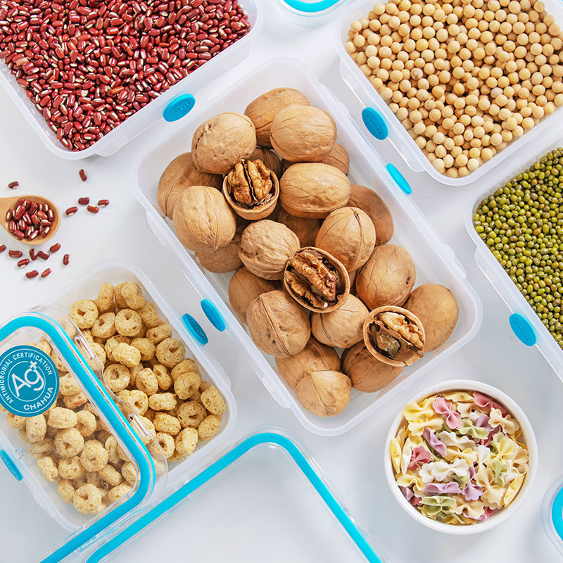 茶花冰箱专用食品保鲜盒塑料可微波炉加热密封盒欧珀兹储物盒高清大图