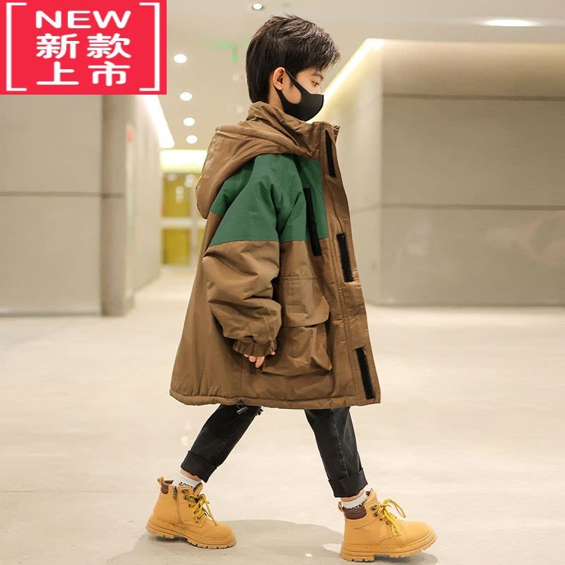 可莉允童装男童秋冬装洋气派克服棉服2022新款加绒加厚外套棉衣冬季款潮图片