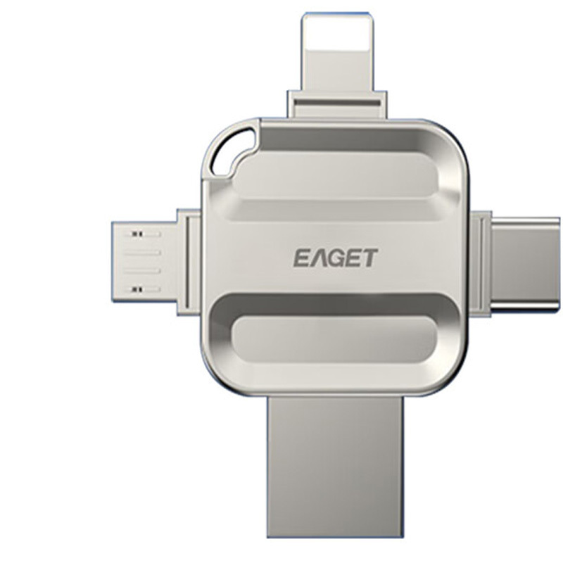 忆捷(EAGET)I71-64G USB3.0 Lightning Type-C MicroUSB口 四接口存储U盘高清大图