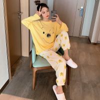 波迷娜(BOMINA)睡衣女 小熊维尼春季纯棉可爱色ins新款家居服网红风色