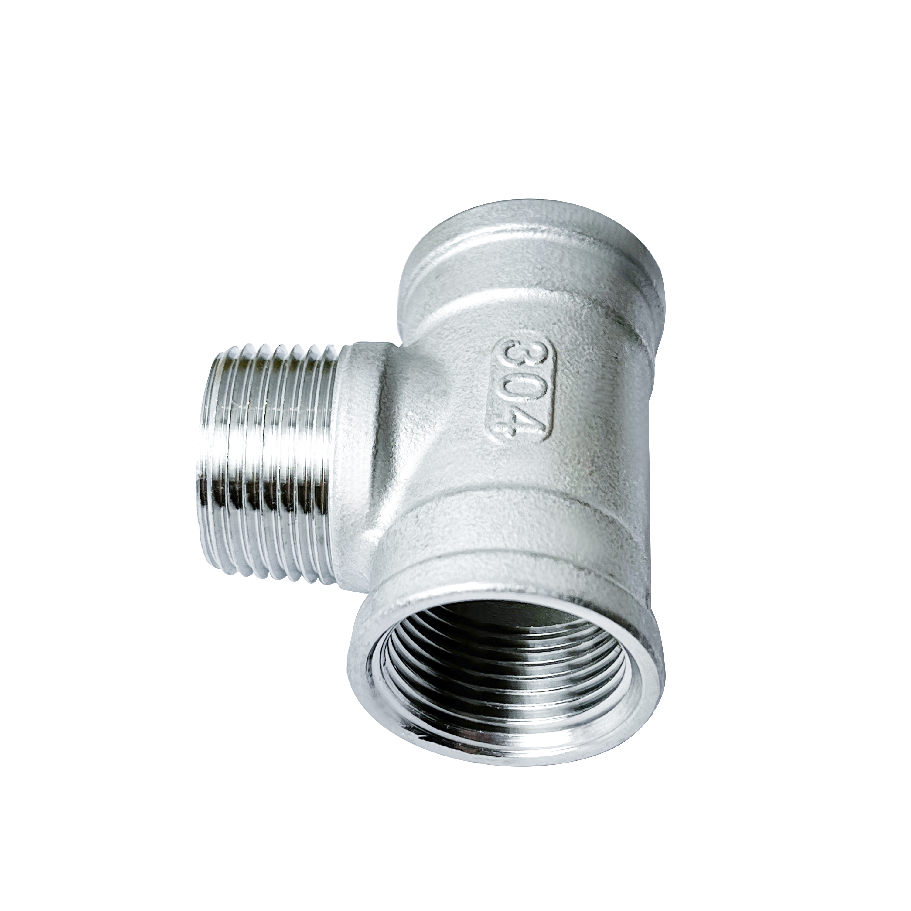 杉外山 304不锈钢内外内三通水管接头 个高清大图