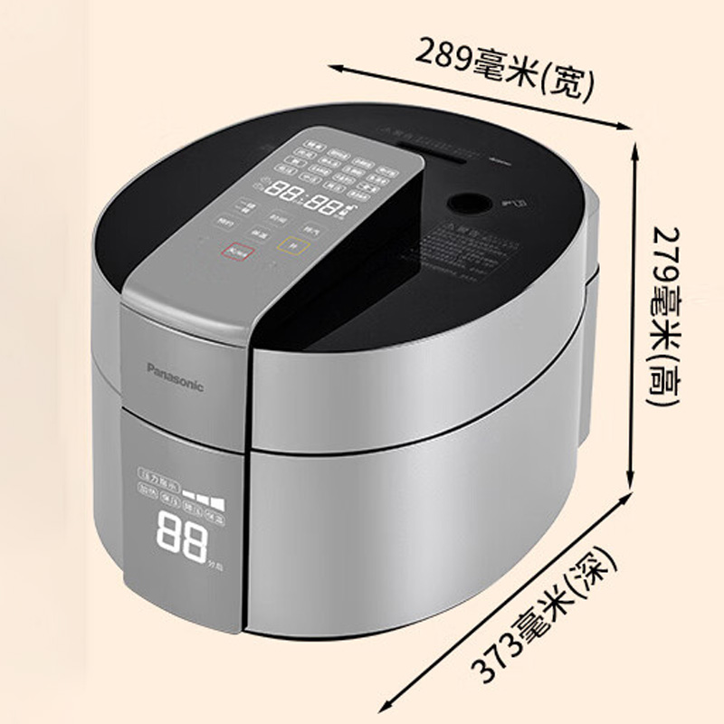 松下电压力锅5L饭煲煲IH加热智能预约多功能SR-PE502-S高清大图