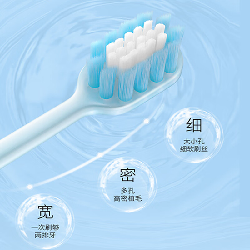 舒客流光速净宽头牙刷钻白去渍手刷2支S级软毛偏硬新老随机高清大图