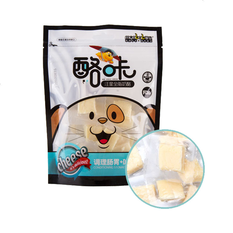 酪咔汪星全脂奶酪狗零食补钙加DHA益生菌肠道120g