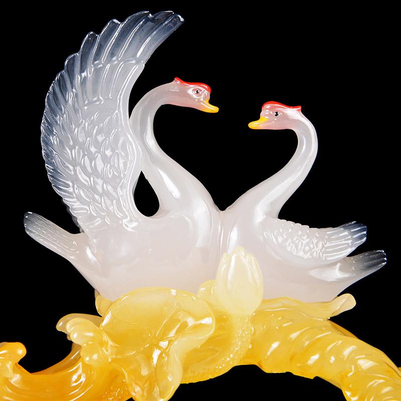 家柏饰(CORATED)幸福如意天鹅摆件新房卧室客厅装饰送朋友闺蜜创意结婚高清大图