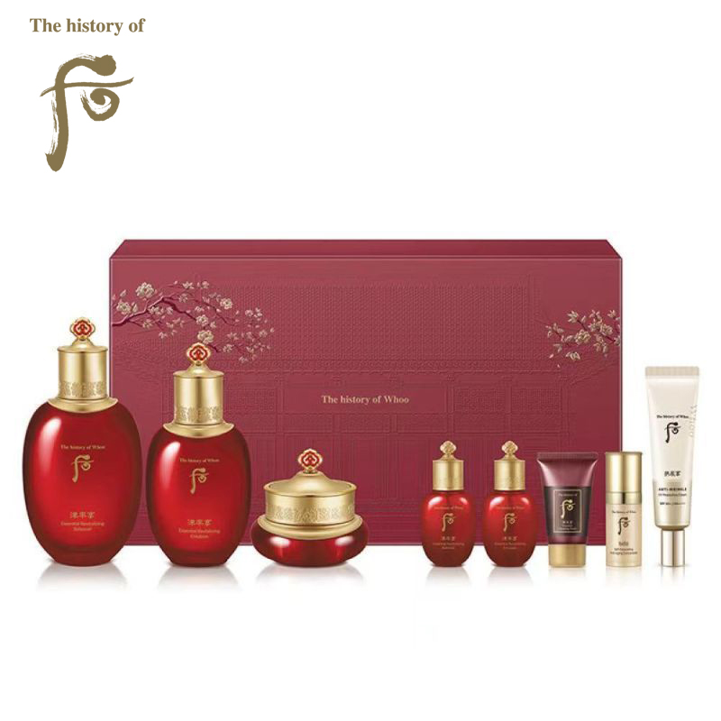 韩国whoo后套装套盒 后津率享水乳霜8件套盒 女士面部护肤套装礼盒