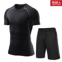 健身服男套装春夏季紧身衣衣男跑步篮球运动服套装