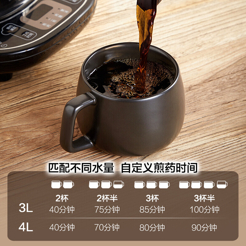 小熊(Bear)中药锅煎药壶全自动 4L大容量分体式陶瓷电熬药养生壶 中药煲药罐电药砂锅 JYH-C40D2高清大图