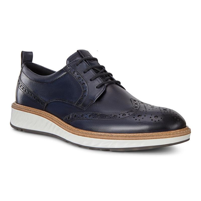 ecco爱步商务正装男士鞋新款英伦风布洛克鞋低帮鞋休闲鞋男士皮鞋