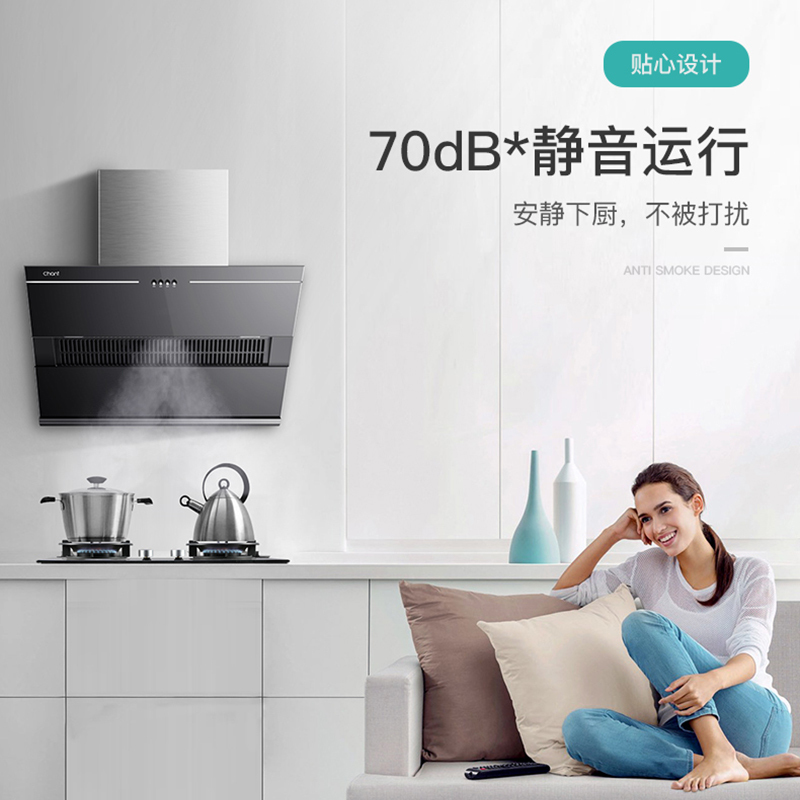 创尔特(Chant) JA62E+Q37A 烟灶套餐 抽油烟机灶具套装 烟灶厨房二件套 不锈钢面板灶具天然气