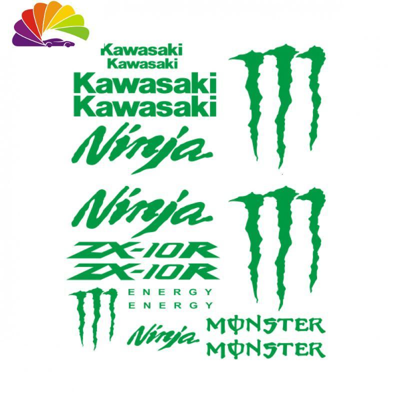 舒适主义摩托车贴画 川崎 ZX10R ZX-10R 款 全车贴花 贴纸 川崎爪子 反光蓝色