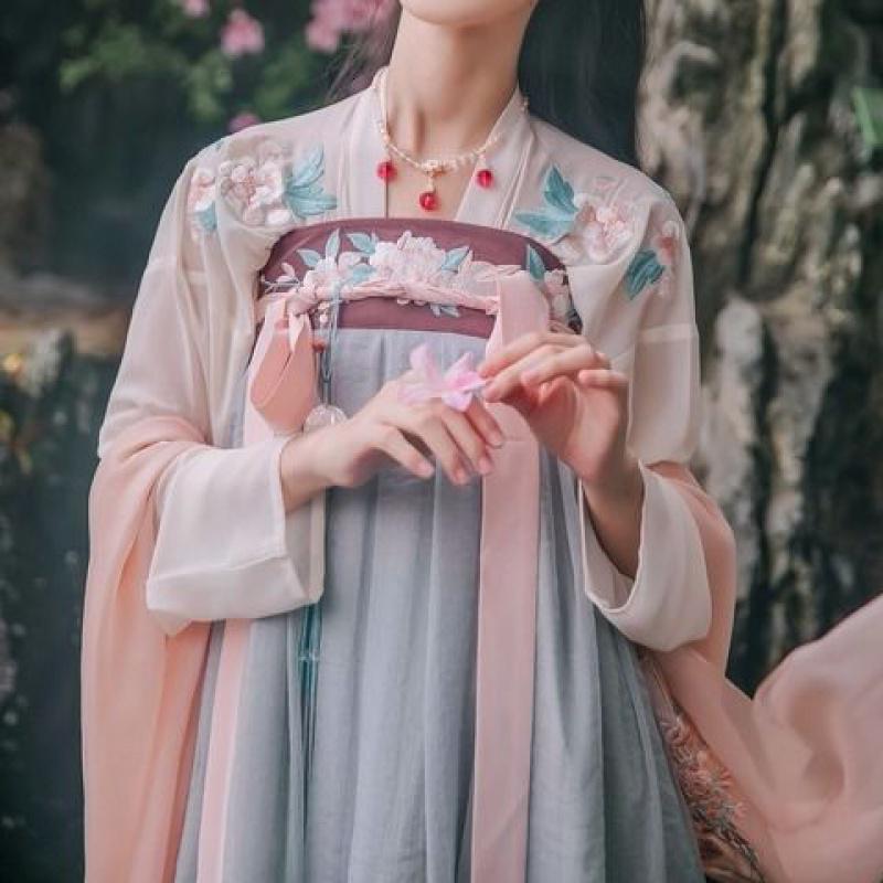 汉服女装襦裙仙女裙中国风学生青裳阁洛玉传统汉服女装明制刺绣立领