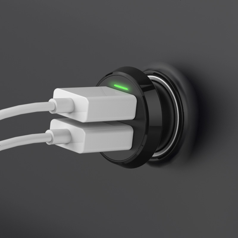 UCE-2U车载充电器一拖二点烟器通用汽车充双USB