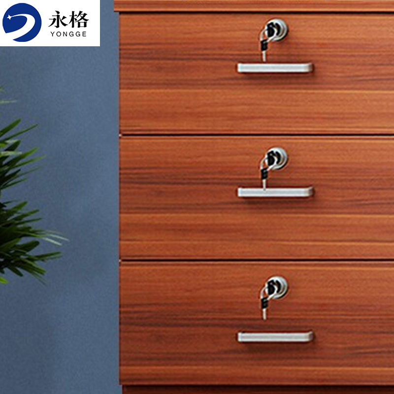 永格 文件柜活动柜办公柜资料储物柜办公桌下柜矮柜红栗色高清大图