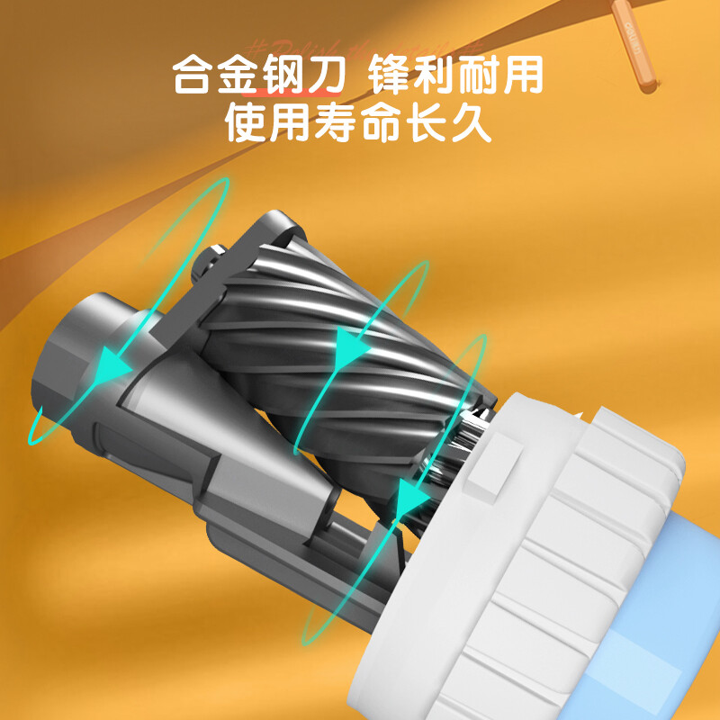 得力71158卷笔刀削笔机学生可自动进笔/铅笔削笔器/削笔刀/转笔刀自动进铅手摇多功能美术刨笔机简约卡通高清大图