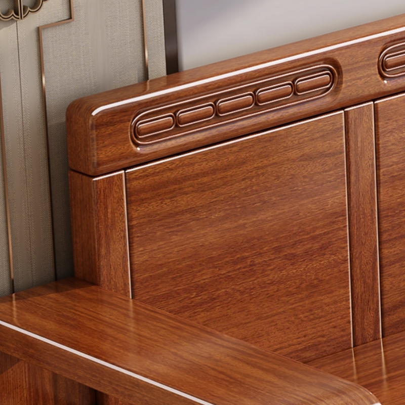 伟樽四人位实木沙发269.6*65.5*85cm+脚踏套高清大图