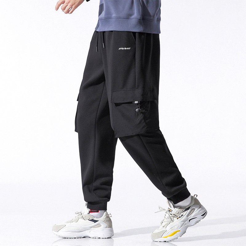AZR005095-拓路者2020秋冬季工装裤男加绒加厚运动裤男式休闲长裤束脚卫裤