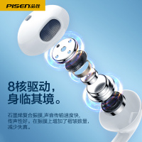 品胜typec耳机线控带麦半入耳适用华为P60mate60vivo小米oppo三星等Tpec接口手机K歌语音电话通用