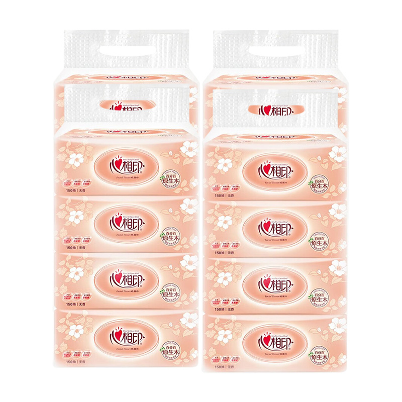 心相印面巾纸150抽*16包纸质细腻经典款DT22150包-16