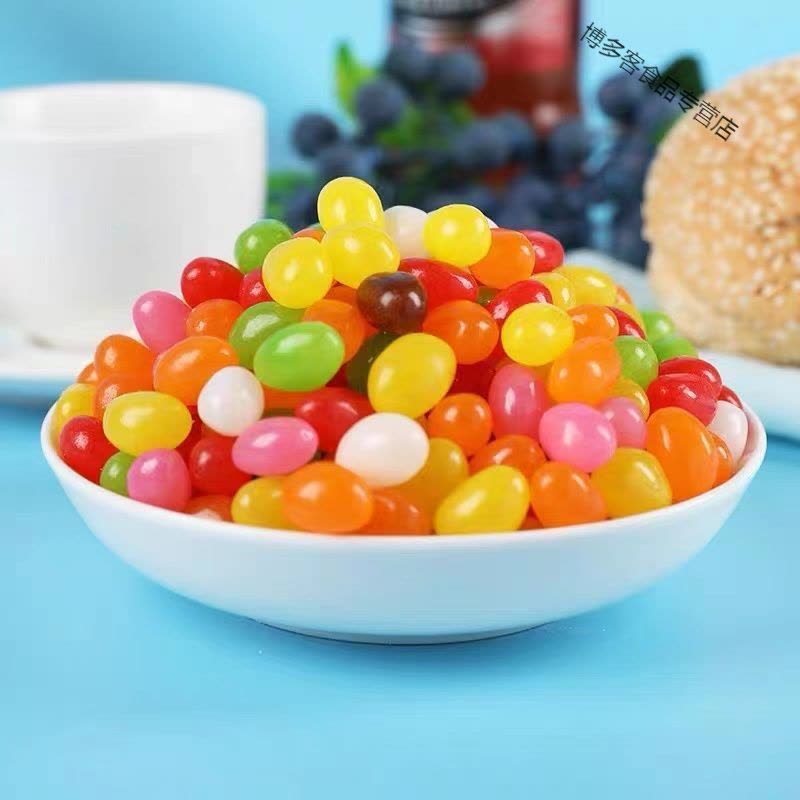 吉利豆混合水果味软糖彩虹糖豆果味软糖儿童休闲小零食水果糖批发图片