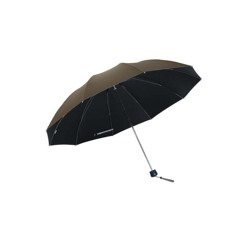 天堂伞 33188E黑胶三折晴雨伞