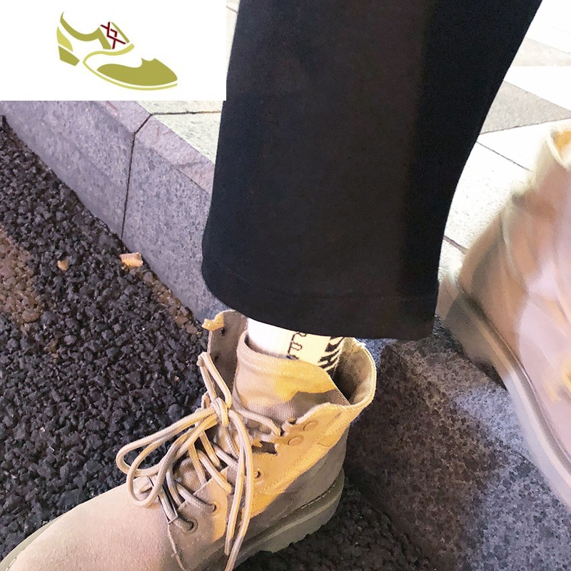 喻娄品牌LES帅T林弯弯秋冬韩国百搭情侣中高帮BF风工装鞋男马丁靴增高