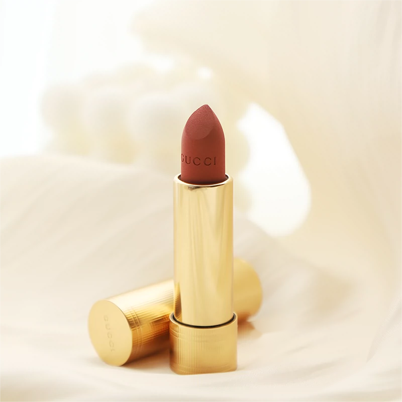 GUCCI古驰倾色绒雾唇膏3.5g金管哑光 #505复古珍妮特高清大图