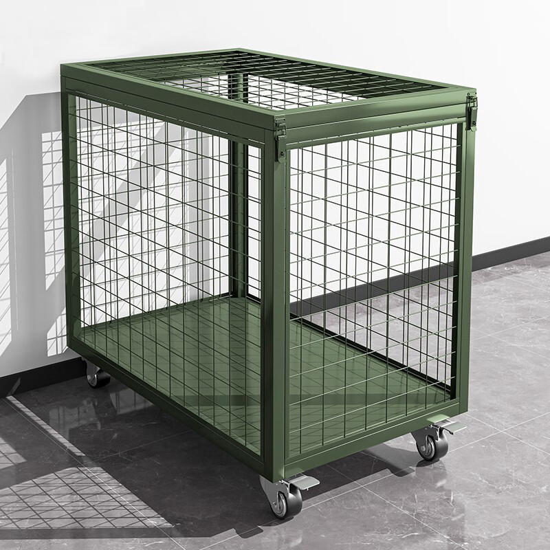 鑫金虎 军绿色移动网箱可移动带网仓储笼子1200*750*1000mm高清大图
