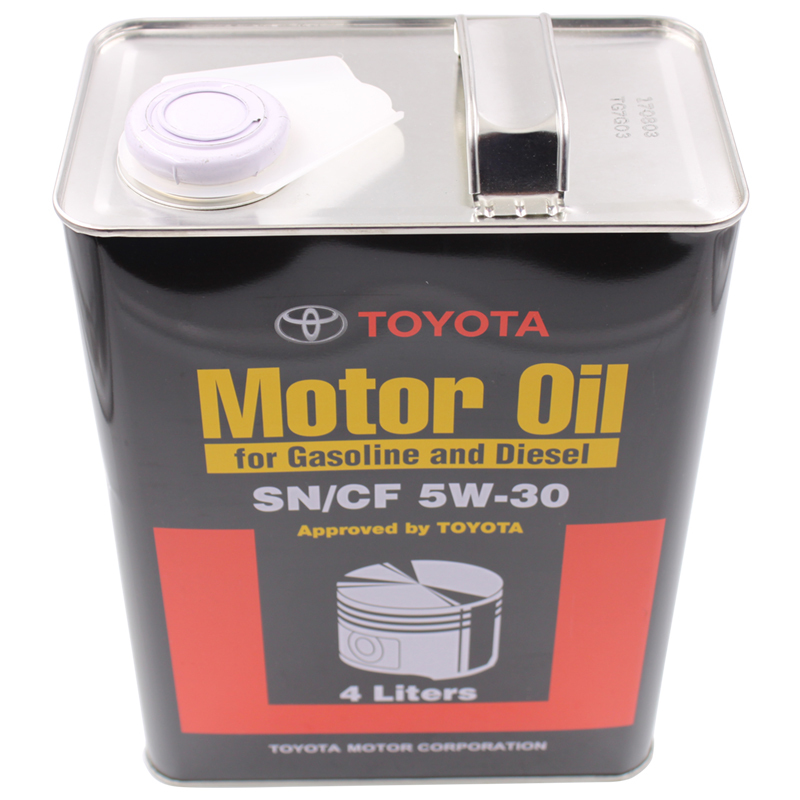 丰田(TOYOTA)纯牌原厂进口发动机润滑油/机油SN 5W-30 4L卡罗拉/雷凌/RAV4/凯美瑞/皇冠/锐志