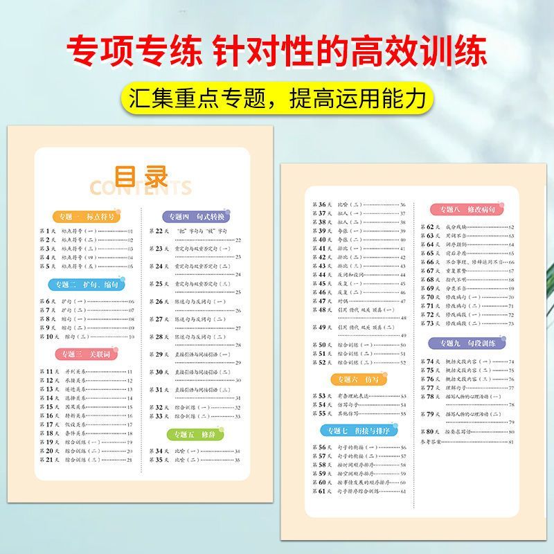 推荐[全2册]句式训练+好词好句好段 小学六年级 [正版]荣恒 小学语文句式强化训练扩句仿写组词造句照样子写句子强化训练