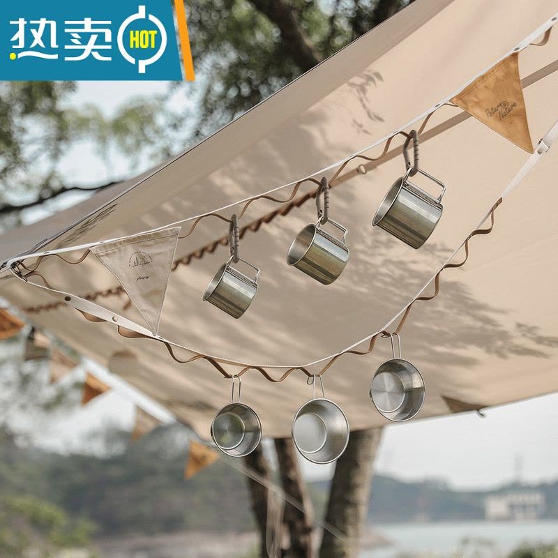 敬平户外晾衣绳旅游皮质皮革PU天幕露营野营装备织带加长帐篷挂绳绳子图片