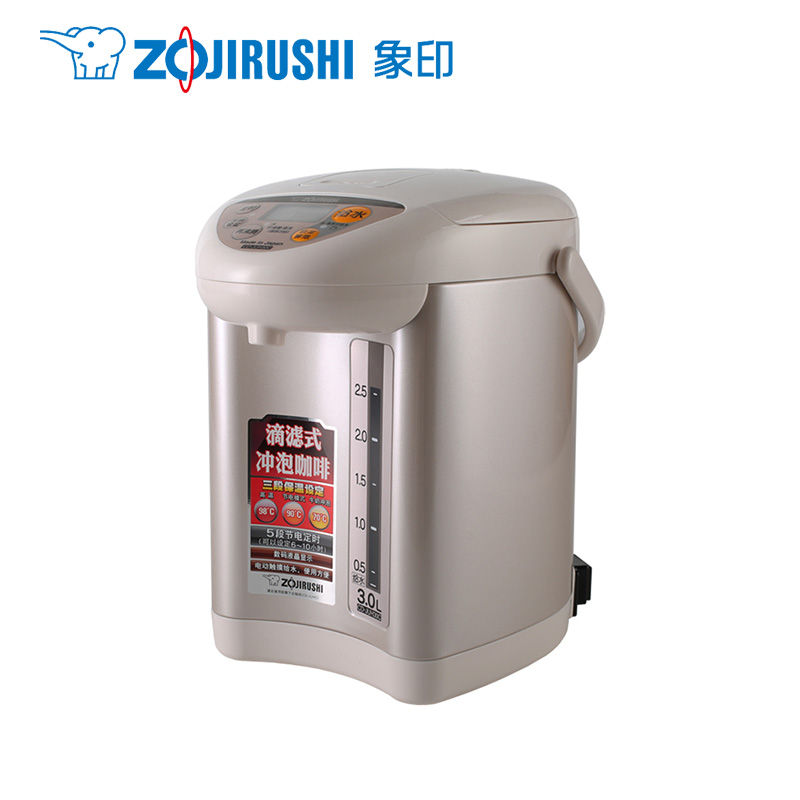 象印(ZO JIRUSHI)电水瓶CD-JUH30C日本进口温控器按键式电热水瓶保温家用微电脑电动出水烧水壶 3L 桃红
