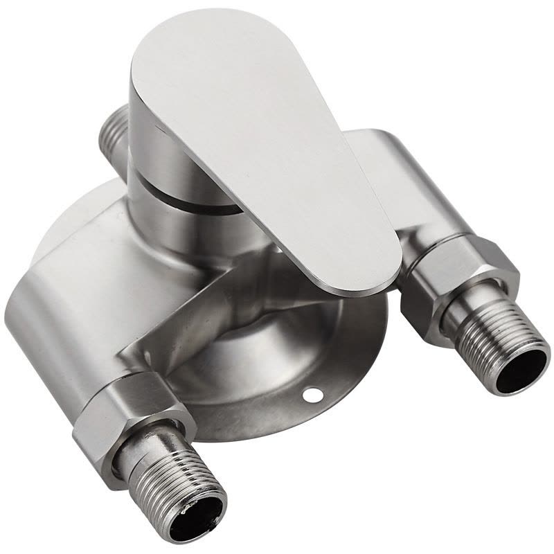 海岸线304不锈钢明装三角淋浴混合阀龙头热水器淋浴开关控制阀门 304明装三角淋浴 单龙头图片