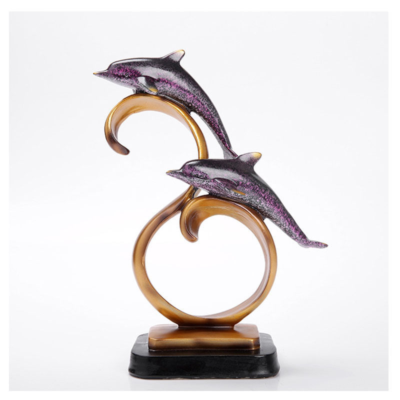 海豚摆件工艺品装饰品客厅玄关电视柜酒柜创意现代简约生日礼物女