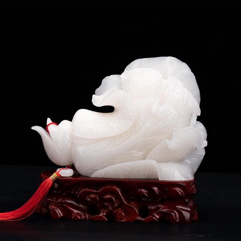 家柏饰corated玉石白菜玉白菜摆件百财如财商铺开业乔迁礼品