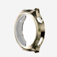 适用华为watch4pro保护壳watch5智能运动手表壳膜一体全包屏幕高清电镀软壳watchGT4保护套防摔刮3264 【淡金】防摔耐磨★裸机手感 适用：华为watch5【46mm】