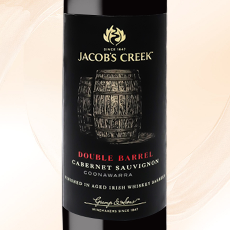 杰卡斯（Jacob’s Creek）双桶创酿系列赤霞珠干红葡萄酒750ML 红酒 澳大利亚进口