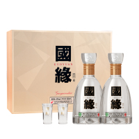 今世缘 国缘四开 幽雅醇厚型白酒 42度 500ml*2瓶 礼盒装 苏宁自营