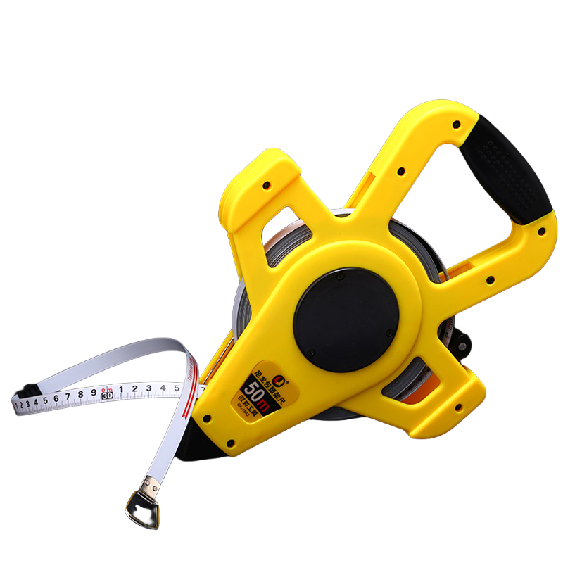 欧克(Ouke)尼龙覆膜钢卷尺钢架尺手提尺子工程测量50米OK-1842\把高清大图